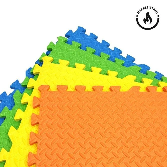 Fireproof Interlocking Play Mats with Borders